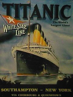 titanic tin sign